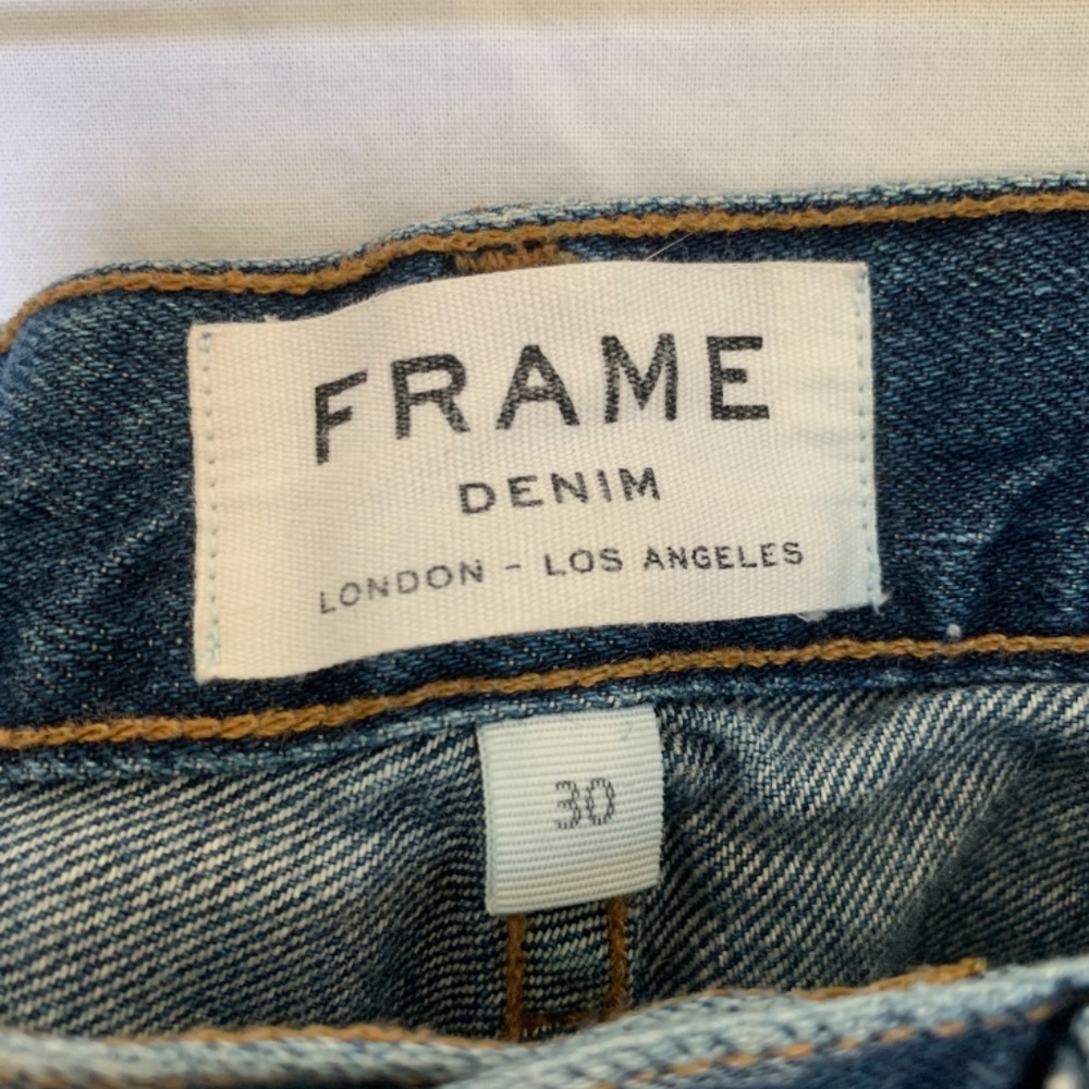 FRAME MENS JEANS - DISTRESSED - SIZE 30 - STRAIGHT LEG - Picture 2 of 6